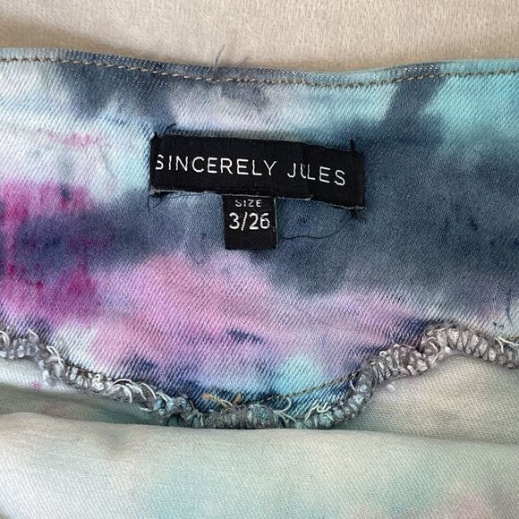 Sincerly Jules Skirt Size 3/26 TieDye Fringe Hippie Boho Western Coastal Cowgirl - Picture 6 of 7